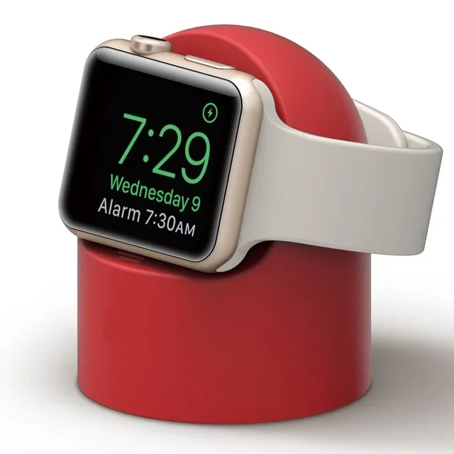 Silikónový nabíjací stojan pre Apple Watch Band Series 4 3 2 1 Pre 38 40 42 44 Držiak na správu káblov pre IWATTH 5 4 3 2