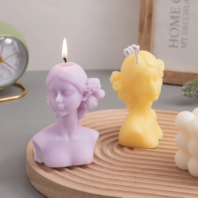 Silikónový pečivo pleseň Diy Lovers Portrét Sviečka, ktorá vyrába ručne vyrábaná ručne vyrábaná ručne vyrábajú