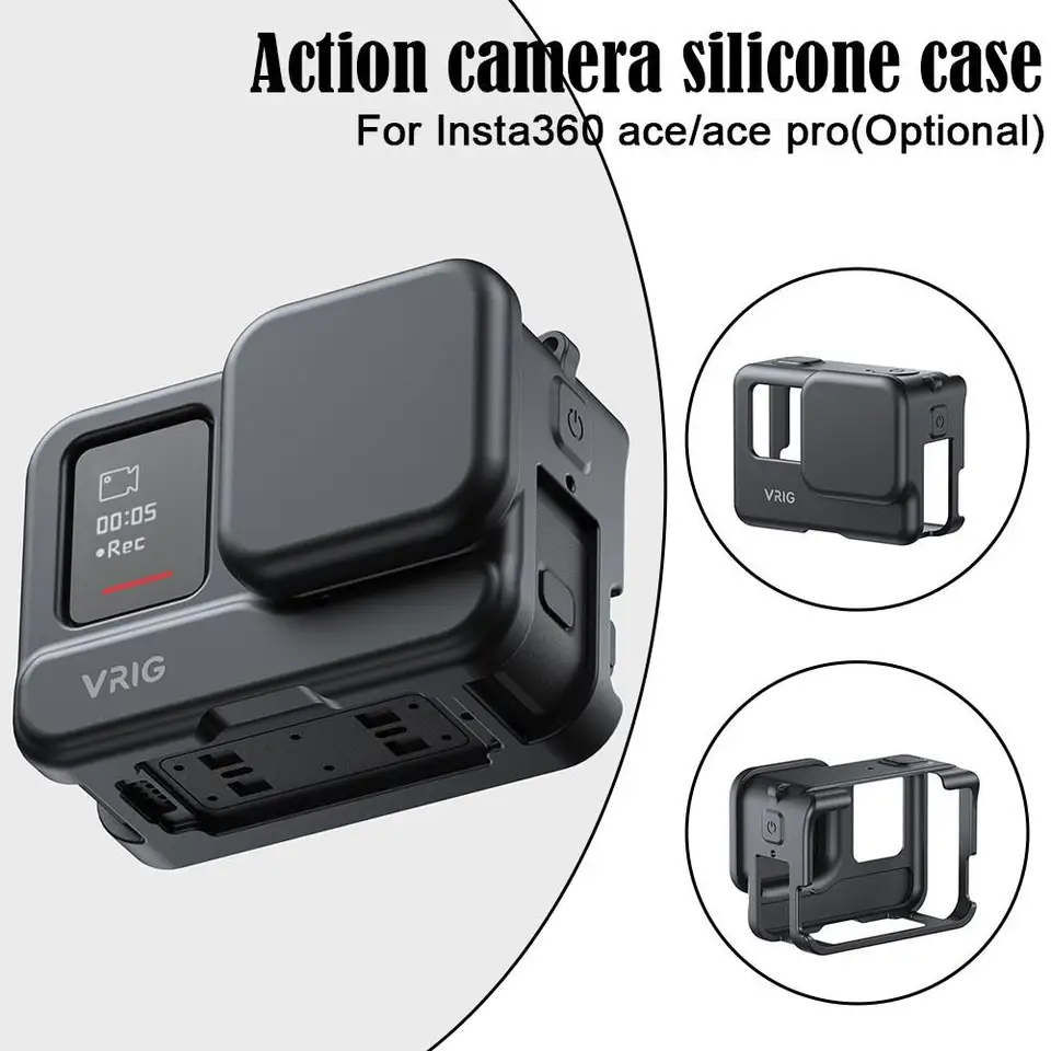 Silikónový prípad bez škrabancov pre instal360 ACE Pro Silikónová šošovka Soft Soft Action Action Action Camera CAMER CAPS príslušenstvo M5V1
