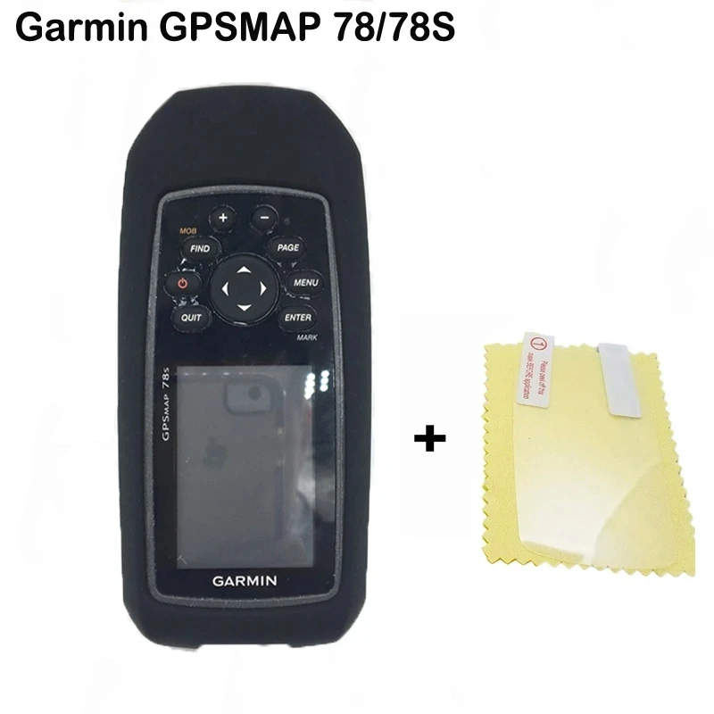 Silikónový puzdro Chráňte pokožku pokožky s chránením obrazovky filmu pre Garmin GPSMAP 78 78S 73 Príslušenstvo GPSMAP 73 Case s filmom
