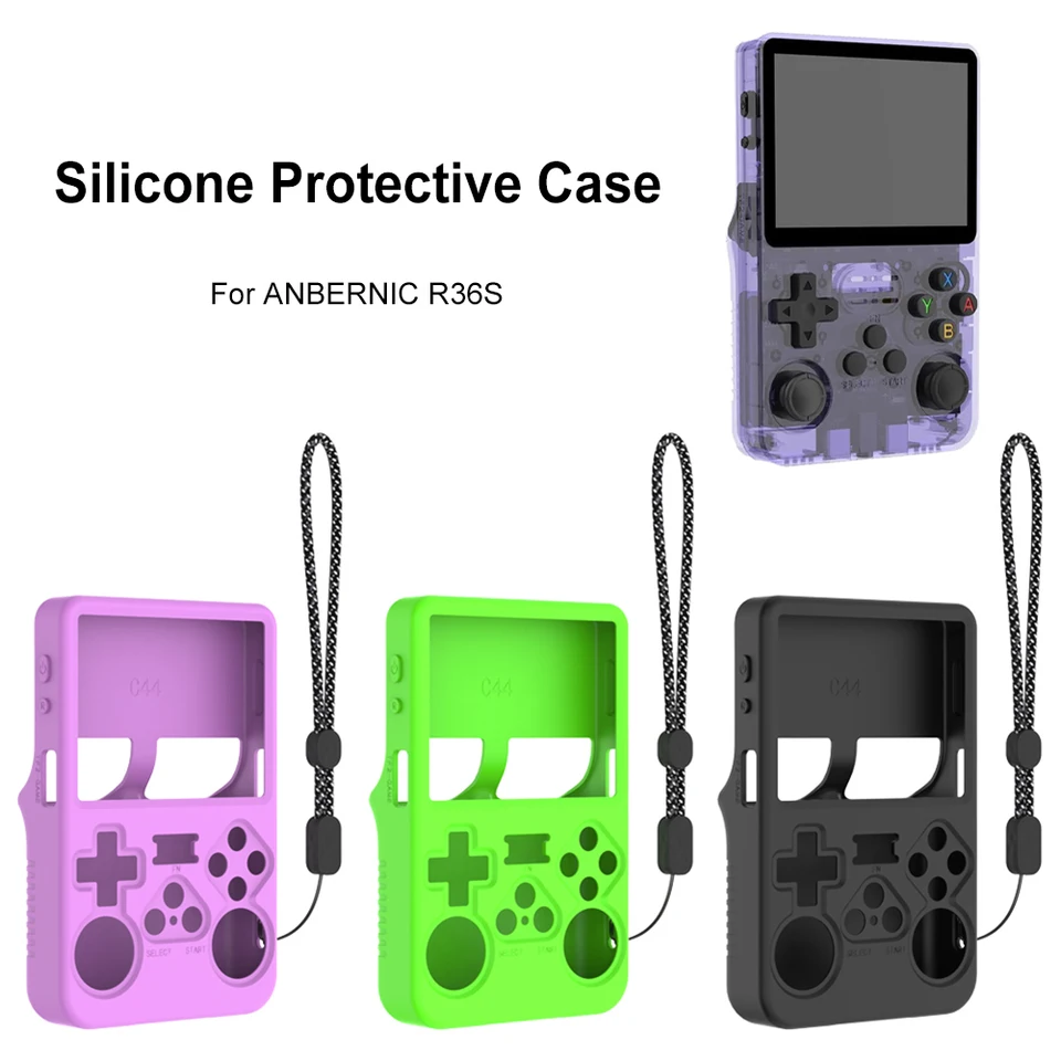 Silikónový puzdro pre Anbernic R36S Game Console Shock odolný v oblasti ochrany proti rukávu s krytom kryt