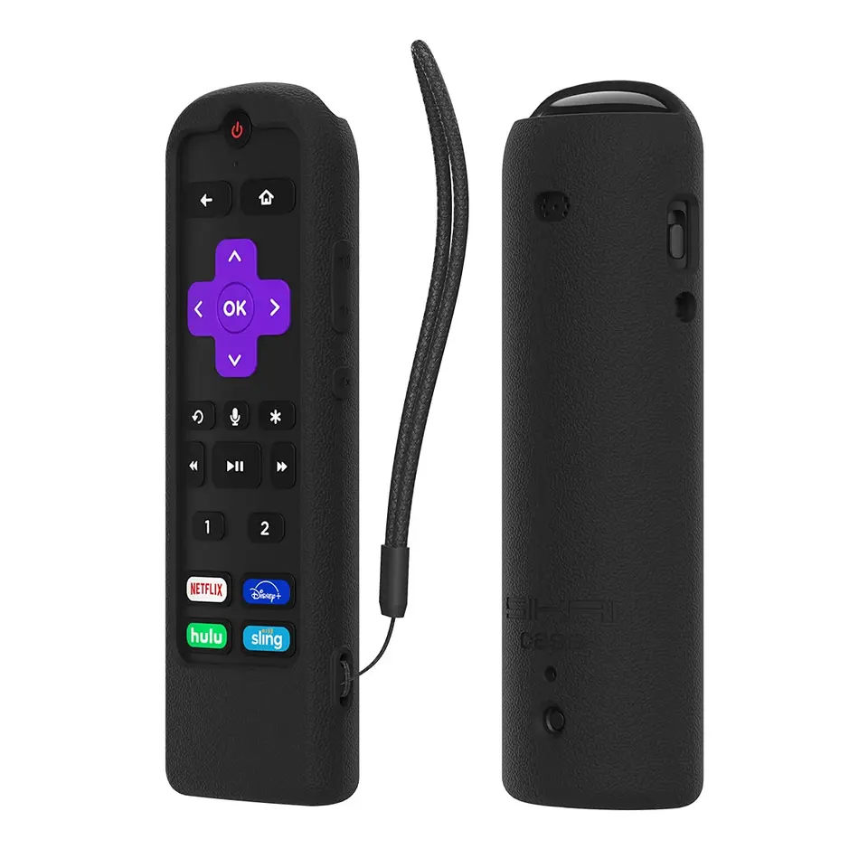 Silikónový puzdro pre Roku Voice Remote Pro RCS01R Shock-odolný ochranný kryt pre Roku Voice Remote Pro Anti-Lost s slučkou