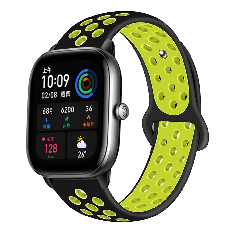 Silikónový pás 20 mm/22 mm pre AmazFit GTS 4/3/2/2E/2 4 Mini GTR 4/2/3 Pro/47mm/Stratos 3/2 hodinky Correa Correa Amazfit BIP Strap