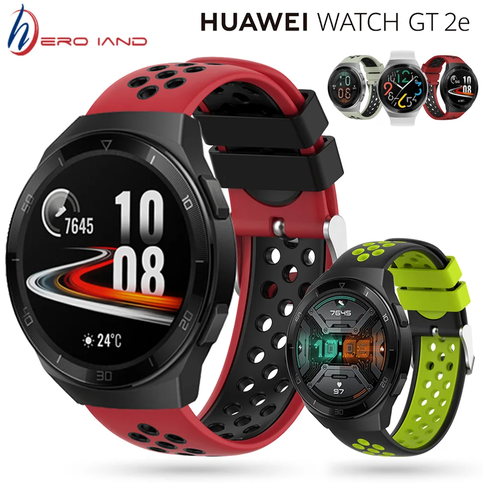 Silikónový pás pre Huawei Watch GT 2e GT2E Strap Watch Bracelet Breathand pre Huawei Watch GT 2 46 mm Smart Wacth Wacth Wristband Belt Correa