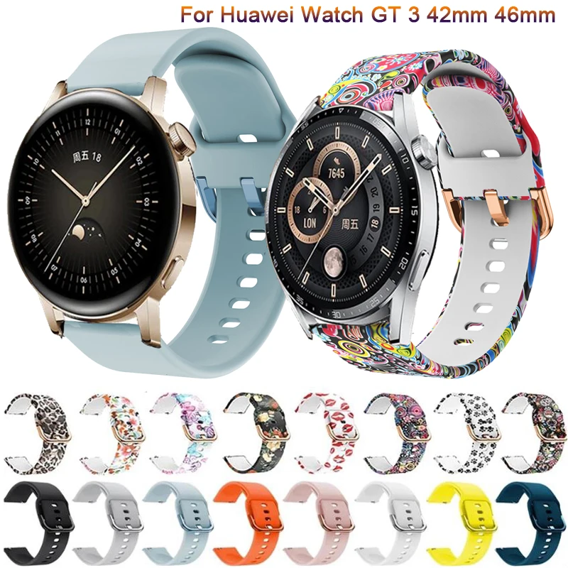 Silikónový pás pre Huawei Watch GT3 46 mm 42 mm remienok pre GT2 46 mm 42 mm náramok náramku pre AmazFit GTR 3 Pro Smartwatch Correa