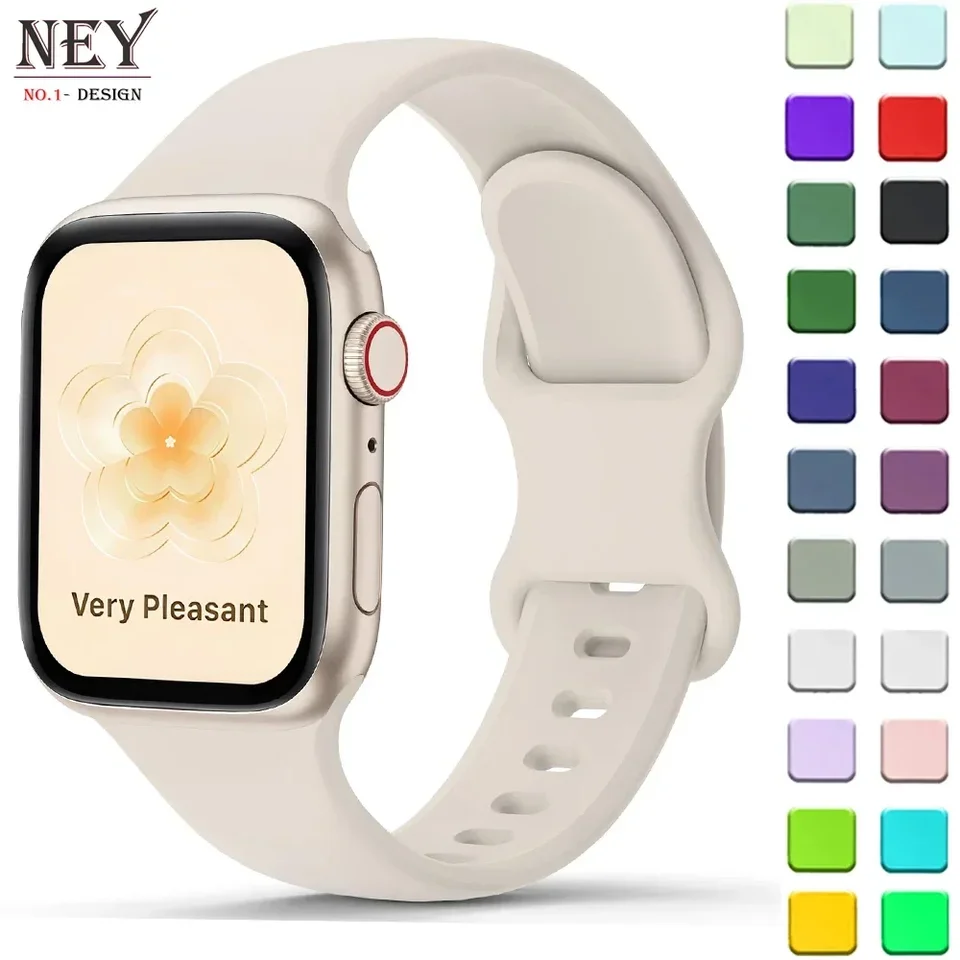 Silikónový remienok pre Apple Watch Band 44mm 40 mm 45 mm 42-38-41 mm Originál 1: 1 náramok Iwatch Series 8 7 SE 3 4 5 6 9 Ultra 2 49 mm