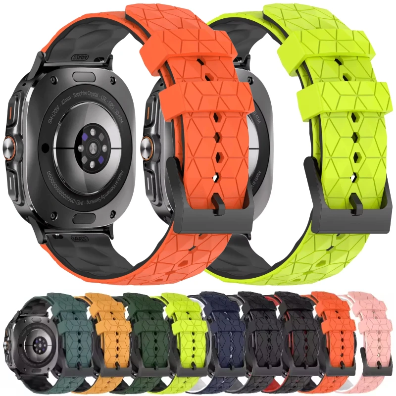 Silikónový remienok pre futbalový vzor pre Samsung Galaxy Watch Ultra 47 mm náhradný náramok pre Galaxy Watch 7 Ultra náramok