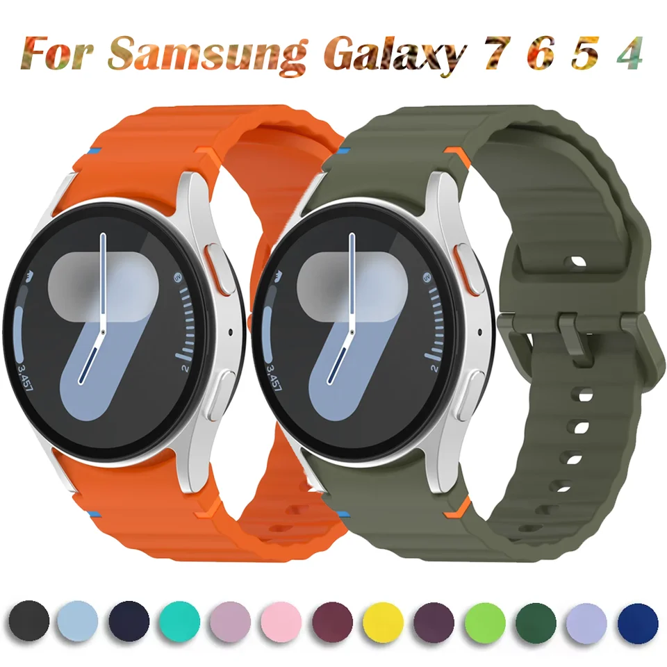 Silikónový remienok pre GAP pre Samsung Galaxy Watch 7/6/5/4/Fe 44 mm 40 mm Sport Watch Correa 6 4 Classic 47/43 mm 46/42 mm náramok