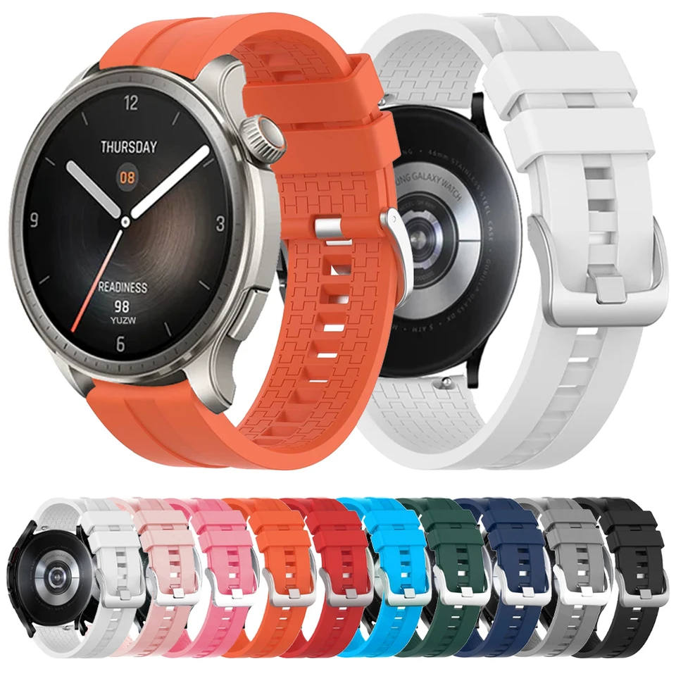 Silikónový remienok pre Huami AmazFit Balance/Gepard Band Amazfit BIP 5 GTR 4 3 Pro 47 mm GTS 4 3 2 20 mm 22 mm 22 mm náramok so mäkkým náramkom