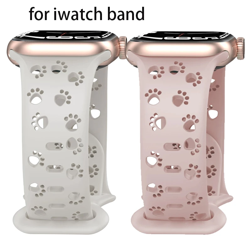 Silikónový remienok pre psie labky pre pás Apple Watch Band 44 mm 41 mm 42mm40mm 49 mm 45 38