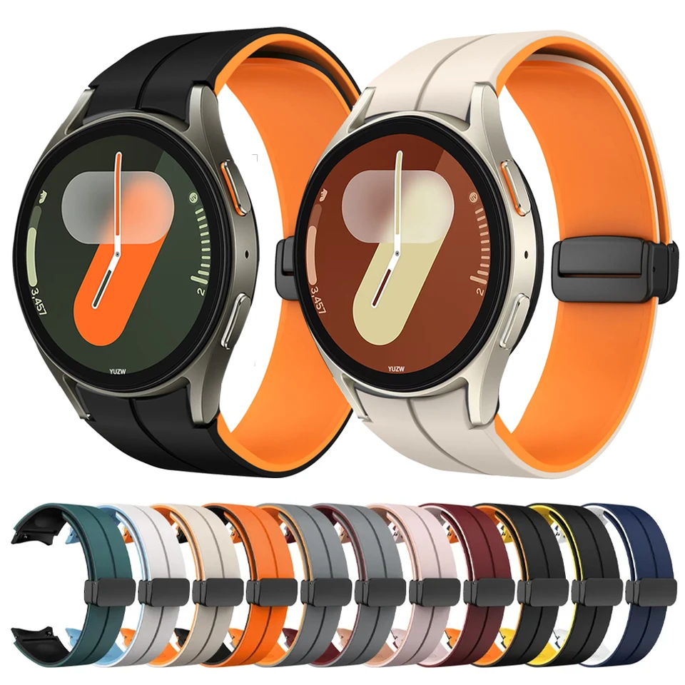 Silikónový remienok pre Samsung Galaxy Watch 7 LTE Magnetický náramok bez medzery pre Galaxy Watch 7 6 5 4 Classic 5Pro 45 mm 40 mm 44 mm