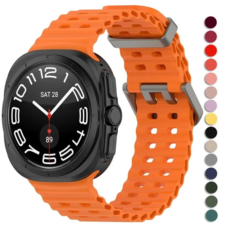 Silikónový remienok pre Samsung Galaxy Watch Ultra 47mm Band Soft Sports Correa náramok pre Galaxy Ultra 47mm Men Women Watch