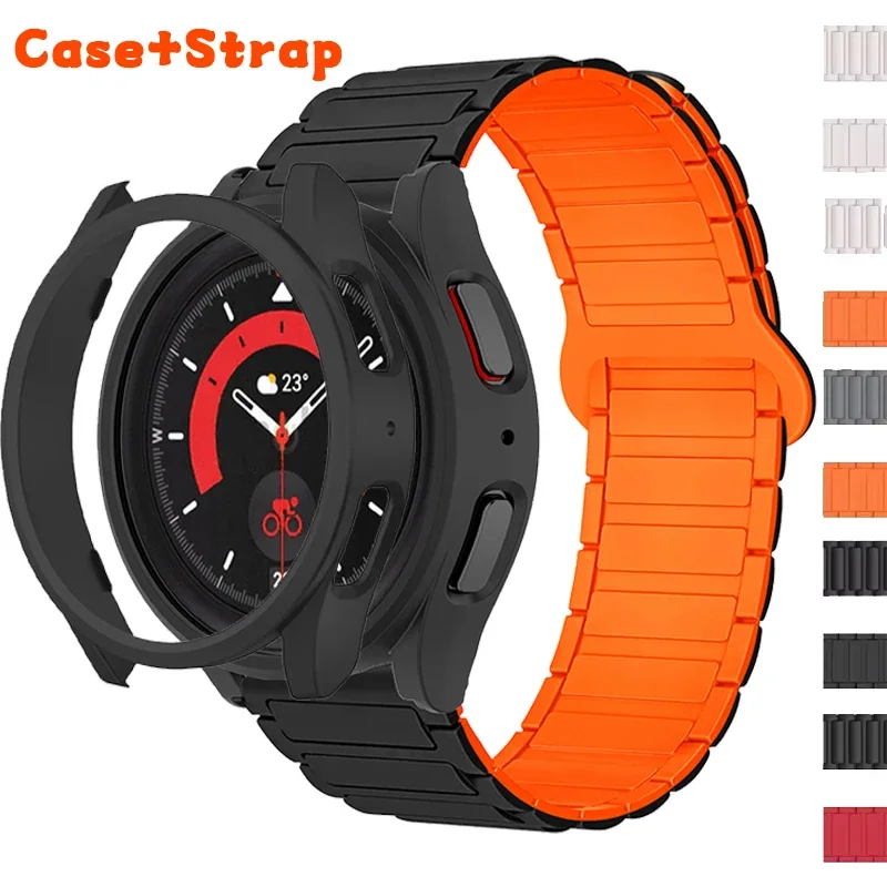 Silikónový remienok pre Samsung Watch 7 6 5 4 40 mm 44 mm kryt Chránič nárazníka pre Galaxy Watch 4/5/6/7