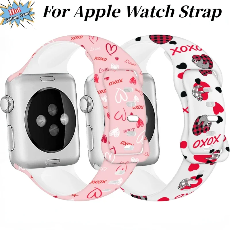 Silikónový remienok pre valentín pre remienok na hodinky Apple 49 mm 44 mm 42 mm 46 mm 46 mm darčekový náramok Iwatch Ultra 10 9 8 7 6 5 4 3 SE pás