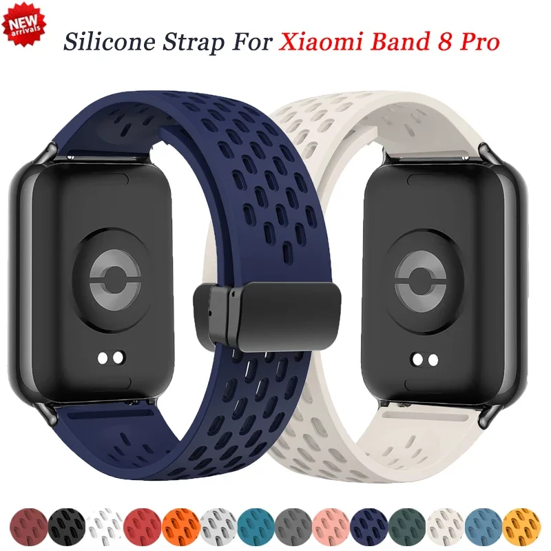 Silikónový remienok pre Xiaomi Band 8 Pro Nahradenie Sport WatchBand pre Redmi Watch 4 Correa Close Close Magnetic Príslušenstvo zápästia