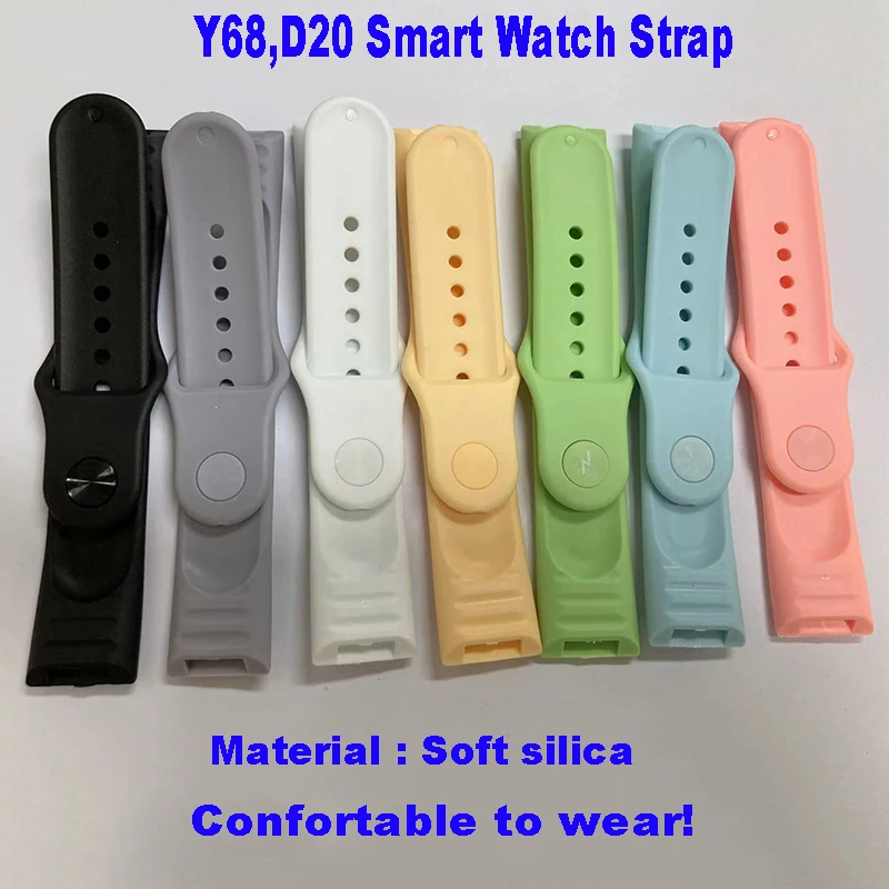 Silikónový remienok pre Y68 D20 Soft TPU náramkový náramok s náramkom pre remienok pre náramky Y68 D20