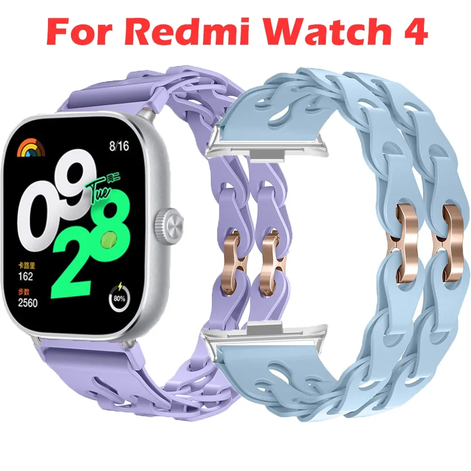 Silikónový reťazový remienok pre Redmi Watch 4/8Pro Farebný náramok hodiniek pre Xiaomi Redmi Watch 4 náramok kocky príslušenstva