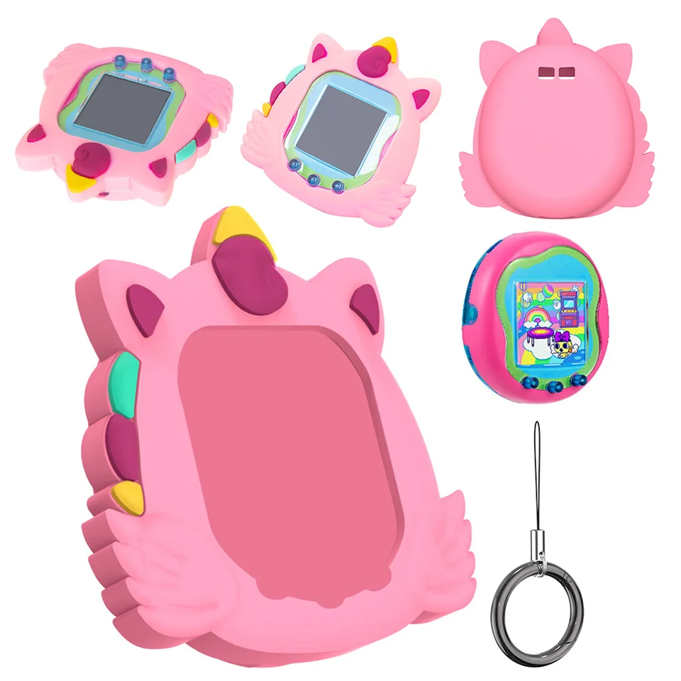 Silikónový roztomilý puzdro s ochranným puzdrom Finger Lanyard Ochranné puzdro pre kožné puzdro pre tamagotchi uni 2023 virtuálny pet machine