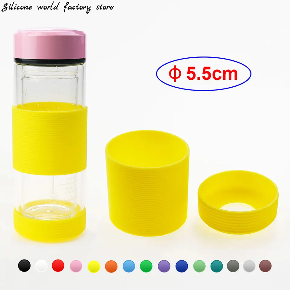 Silikónový svet 2pcs/set 5,5 cm Silikónový šálka závitového šálky 55 mm izolovaný šálka rukávov na rukáv