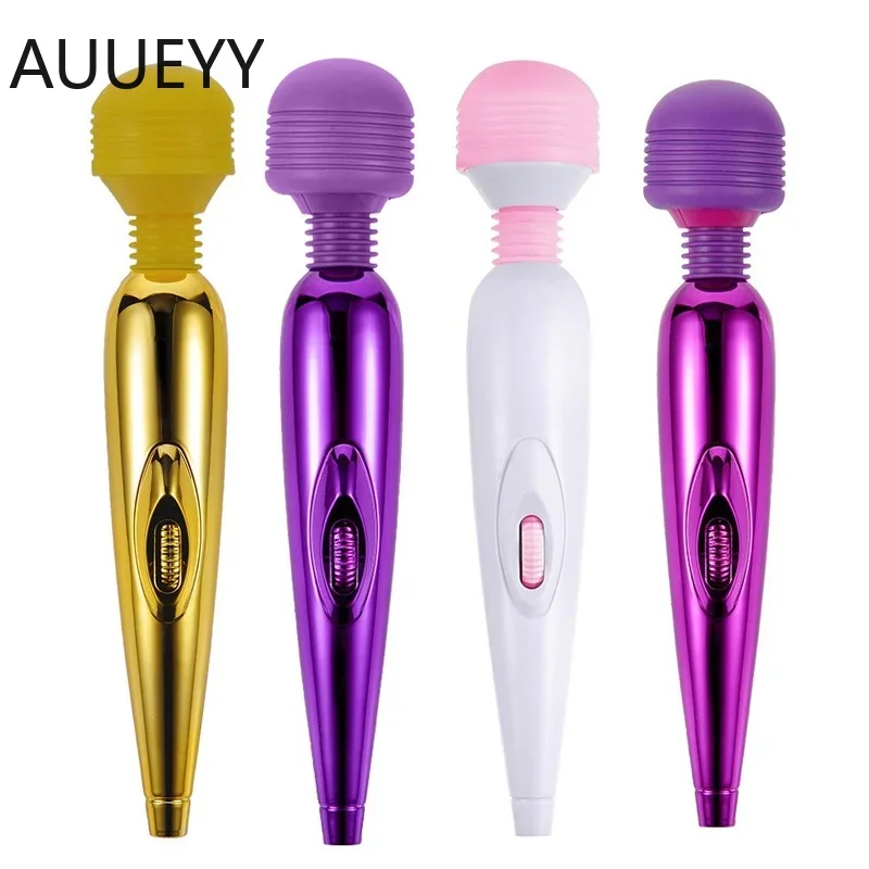 Silné vibrácie dospelé sexuálne výrobky USB nabíjanie AV Stick Ženy Vagina Massager Vibrátor Žena masturbácia vreckových kundičiek hračky
