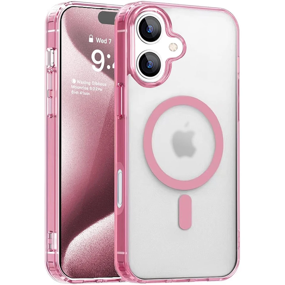 Silný magnetický pre hybridné puzdro Magsafa pre iPhone 16 15 14 13 12 11 11 Pro Max Plus Mini Candy Color Matte Hard PC Cover Silikón