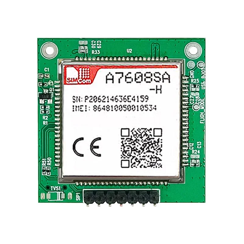 SIMCOM A7608 A7608SA-H LABD/TABE Verzia LTE CAT4 MODULE Breakout Board LTE B1/B2/B4/B5/B7/B8/B20/B28/B38/B40/B41/B66