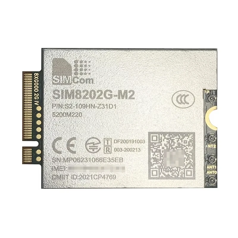 SIMCOM SIM8202G-M2 M.2 Multi-pásmo NR/LTE-FDD/LTE-TDD/HSPA+ SUB-6G 5G Kompatibilný kompatibilný SIM7912G SIM8200X 2,4 GBPS SNAPDRAGON X55