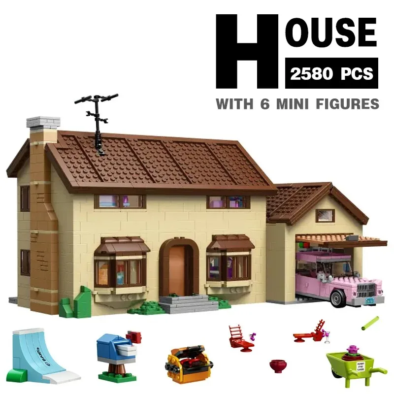 Simp House Building Blocks Bricks City StreetView Education Kid Narodeniny vianočné hračky Darčeky kompatibilné 71006