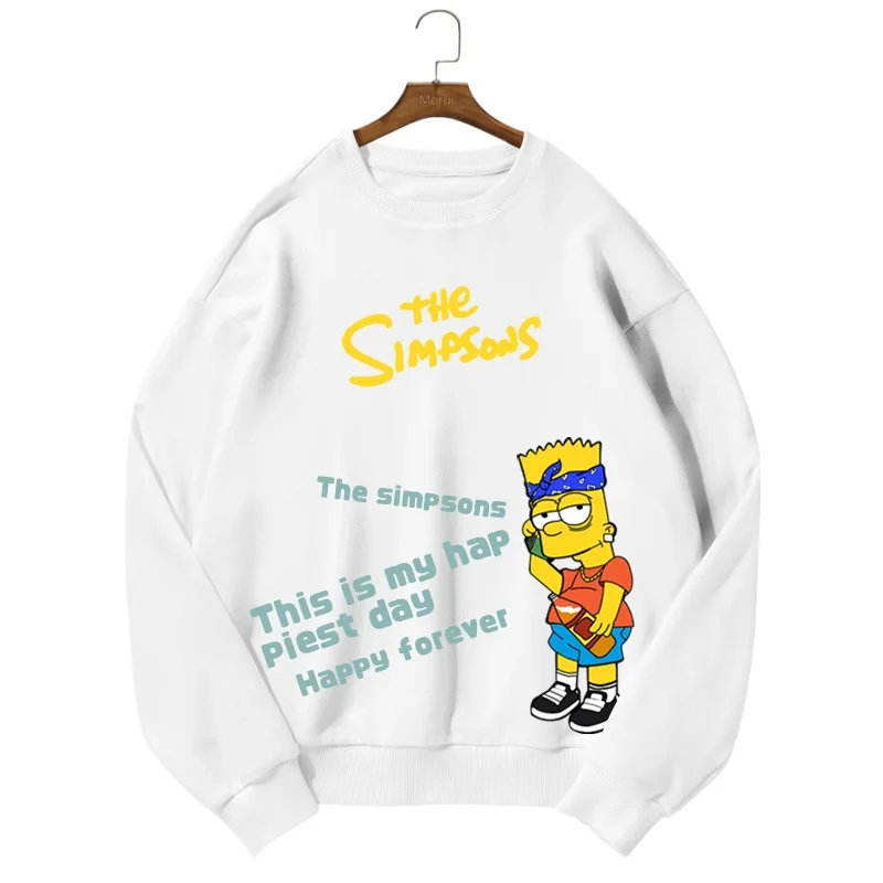 Simpsons Anime Hoodie Dámska karikatúra okrúhly krk kapucňa pár príležitostné dámske kapucňa Top voľné voľné športové mikiny