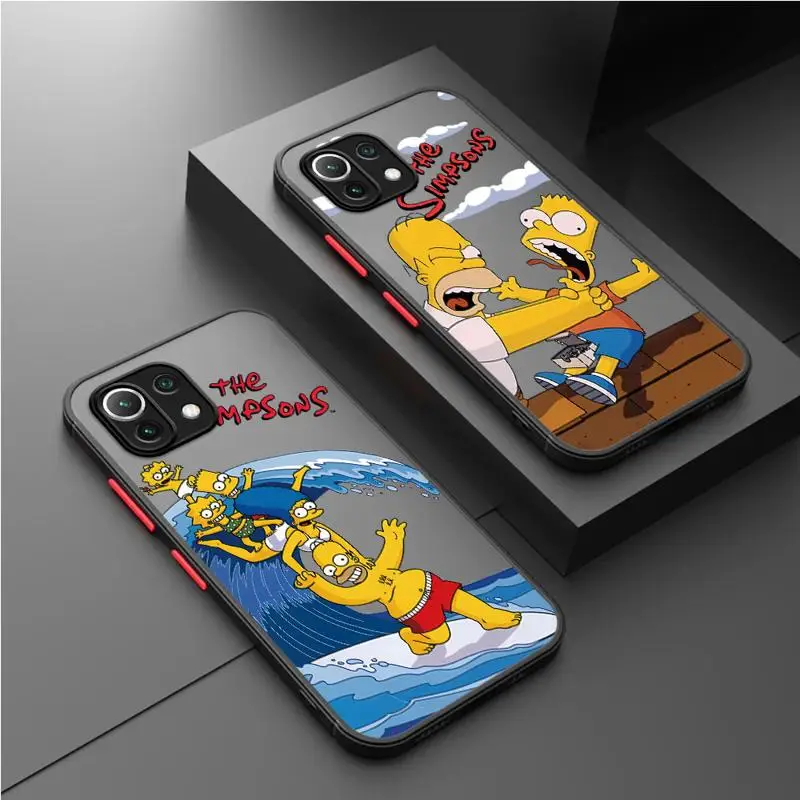 Simpsons Family Disney Case pre Xiaomi Poco X3 NFC 11 Lite 11T X4 GT 12 M5 13 PRO 9T C40 10T F3 12T 14 MATTE PLYT FONDA