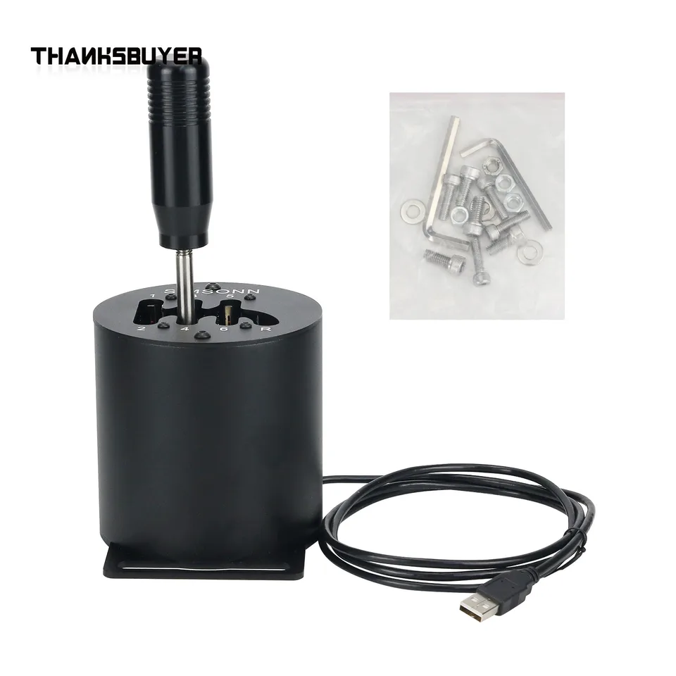 Simsonn PC Gear Shifter Racing Shifter 7+R Round Long Base H Sekvenčné vybavenie pre Euro Truck Simulator 2 Horizon G27 G29