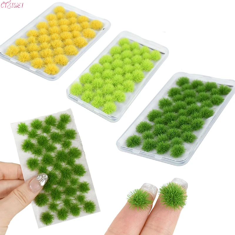 Simulačná simulácia trávne hniezdo Model piesková scéna DIY Materiál Realistická tráva Miniatúrne trávne kríky rastlinné klasty scenérie