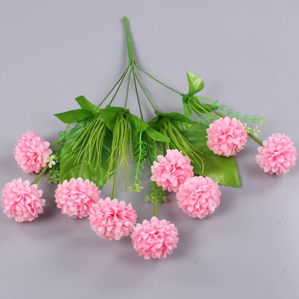 Simulačné kvety umelé kvetina Hydrangea umelý hodvábny kvet Falošné kytice svadobné večere domov nový rok dekor viac farby