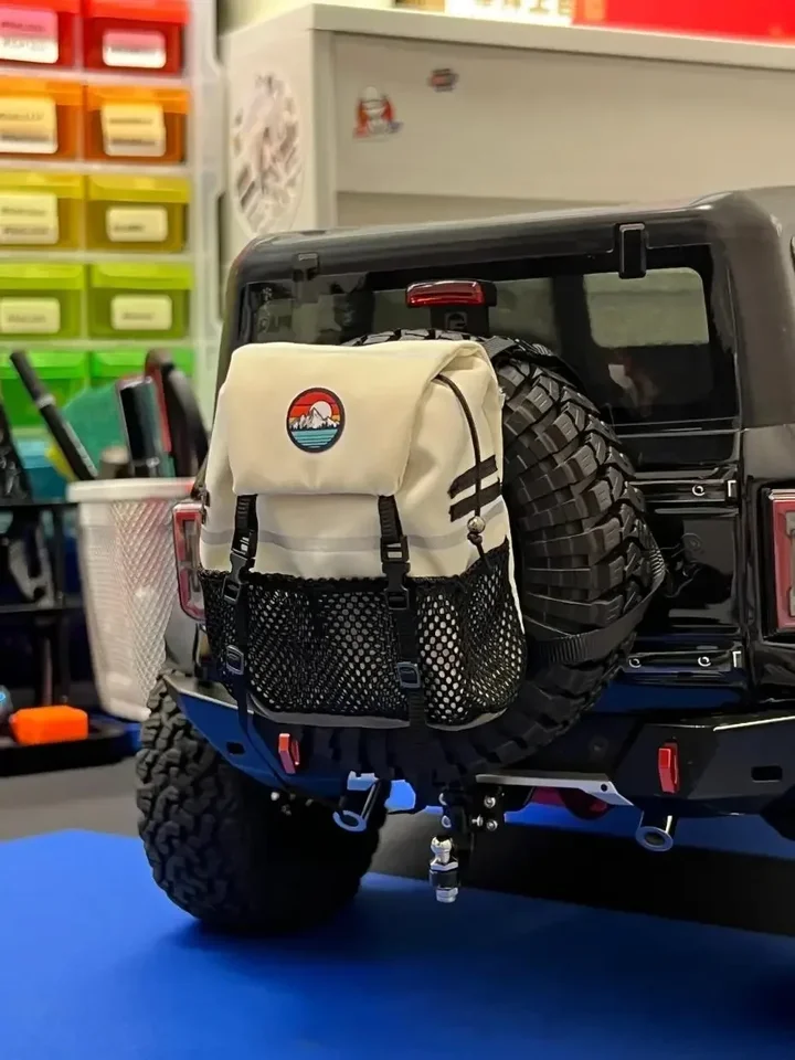 Simulačný batoh lopaty SKLADOVANIE SKLADOVANIA BAG BAG BAG DEOCORÁCIE KAJETKY PRE 1/8 1/10 RC CAWLER AUT AXIAL SCX10 TRAX/AS TRX4 D90