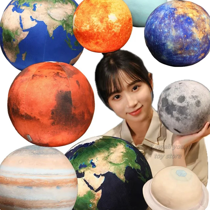 Simulovaná zemská slnko Mars Moon naplnené hračky Mars Mercury Jupiter Saturn Uranus vankúš