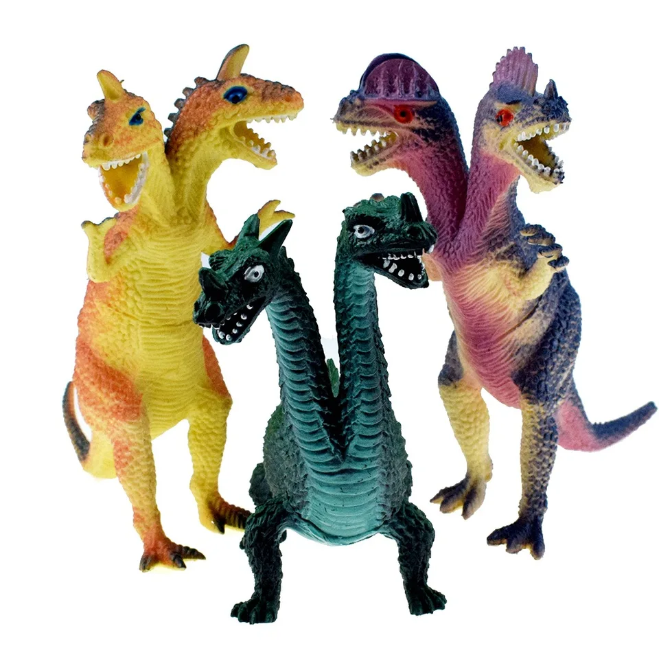 Simulácia dinosauru hračky plastová jurská hra pre dve hlavy Dinosaur Monster Model Action & Figures Najlepší darček pre chlapcov