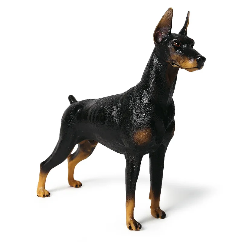 Simulácia doberman greyhoundova figúrka zberateľná hračky pre psie zvieracie akcie figúrky deti deti plastové hračky darček kvapka