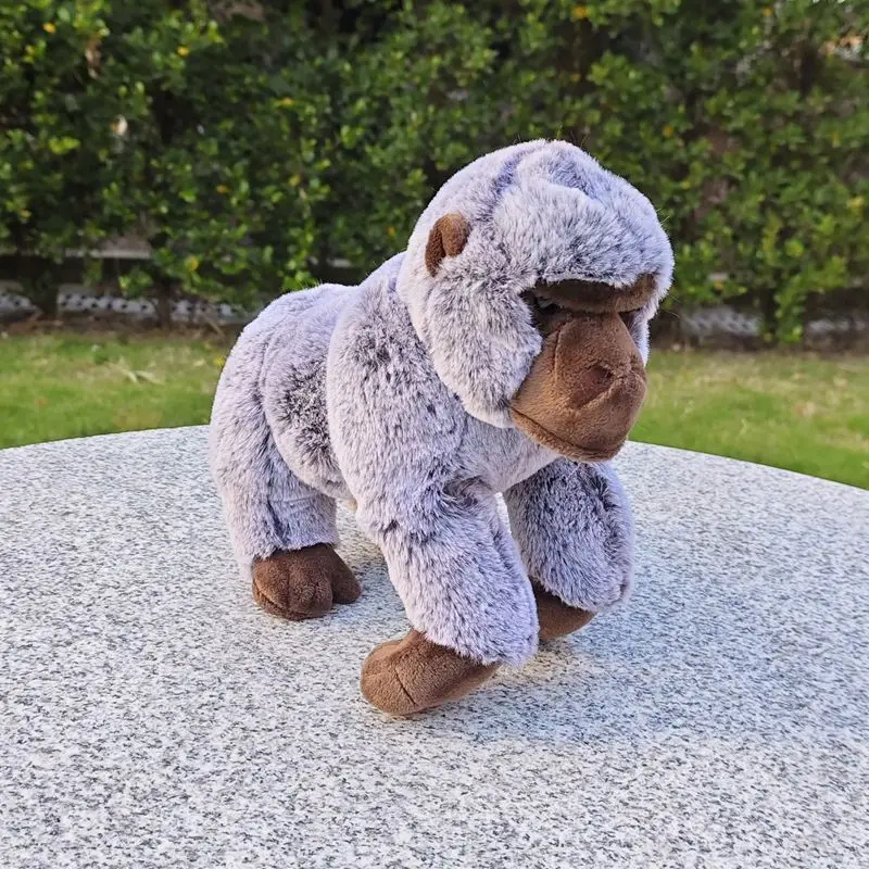 Simulácia gorilla plyšové hračky roztomilé strieborné gorilla bábiky Lažijelne zvieratá simulácia plnená bábika kawaii hračky darčeky
