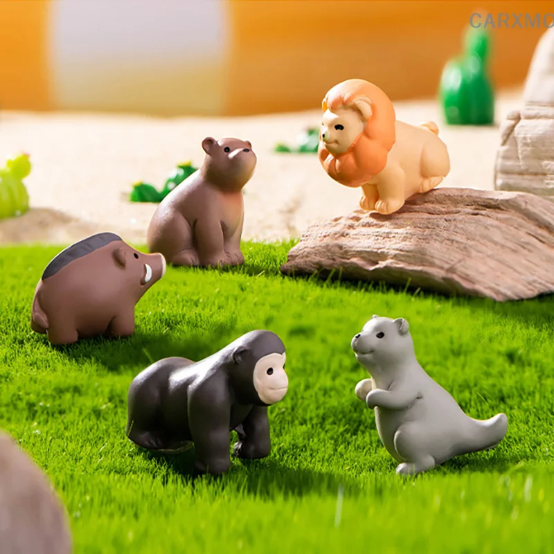 Simulácia Kawaii Socha divočiny roztomilé malé ozdoby DIY Domáce dekorácie Príslušenstvo Kreatívne dekorácie krajiny Darčeky