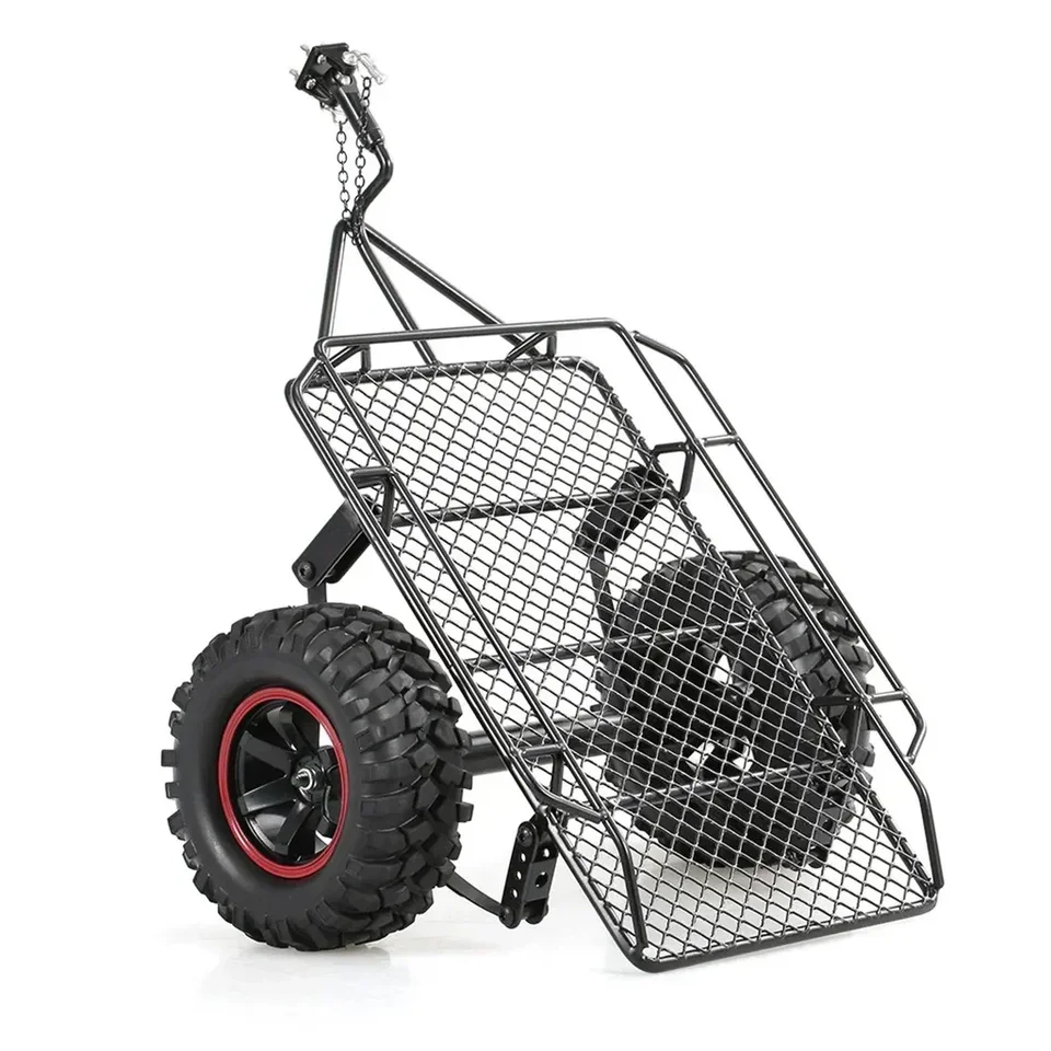 Simulácia kovového prívesu RC Trailer pre 1/10 Rock Crawler Trail Trail TRXS TRX-4 TRX4 Axiálny SCX10 RC4WD D90 CC01