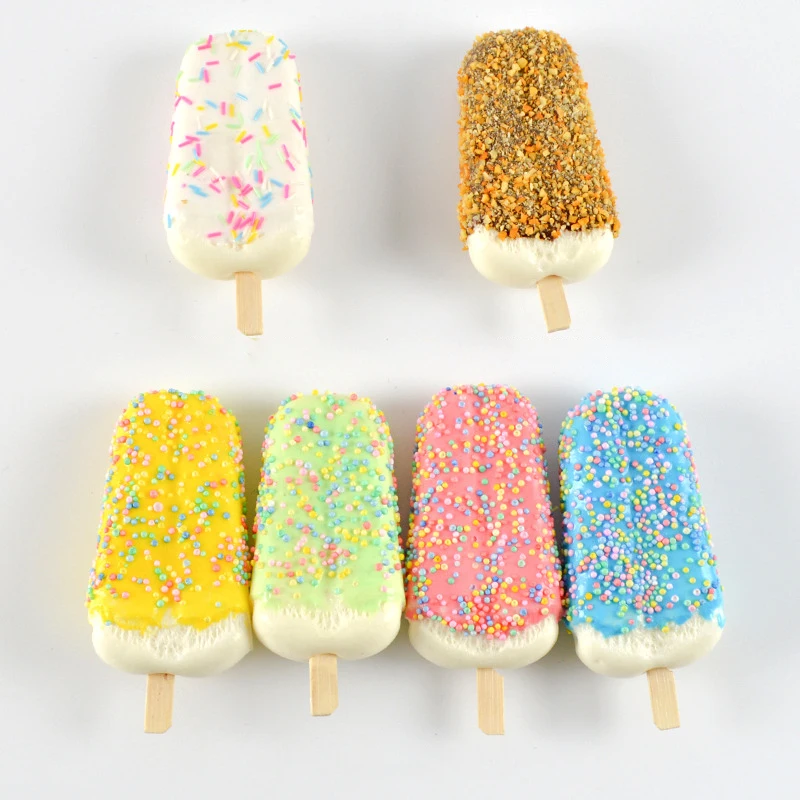 Simulácia mäkkej guľky simulácia zmrzlých hračiek arašid arašid Crushed Ice Lolly Model simulácia studený nápoj Popsicle Photo rekvity