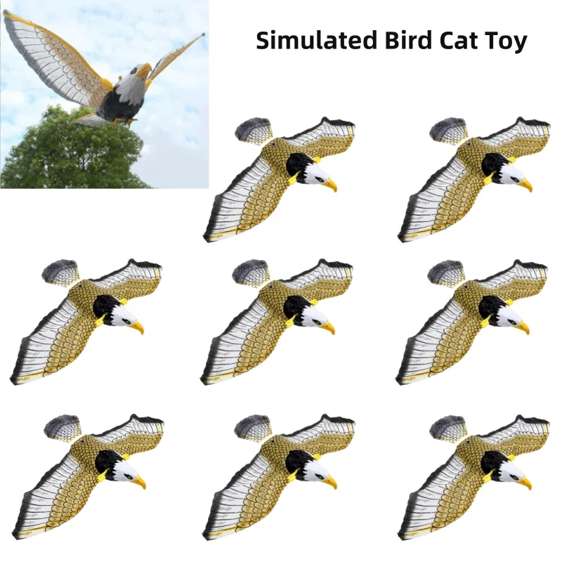 Simulácia vtáka interaktívne mačky hračky zavesenie orla lietajúca vták Bird Cat Uklínka Hra mačka Striekkanstvo Scratch Lope Bird Repellent vonkajšie vonkajšie