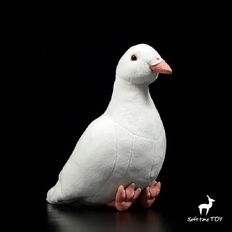 Simulácia zviera 25 cm biely mier vtáčí bábika Dove Bird Plush Toy Soft Doll Doly Hray Birthday Darček H2089