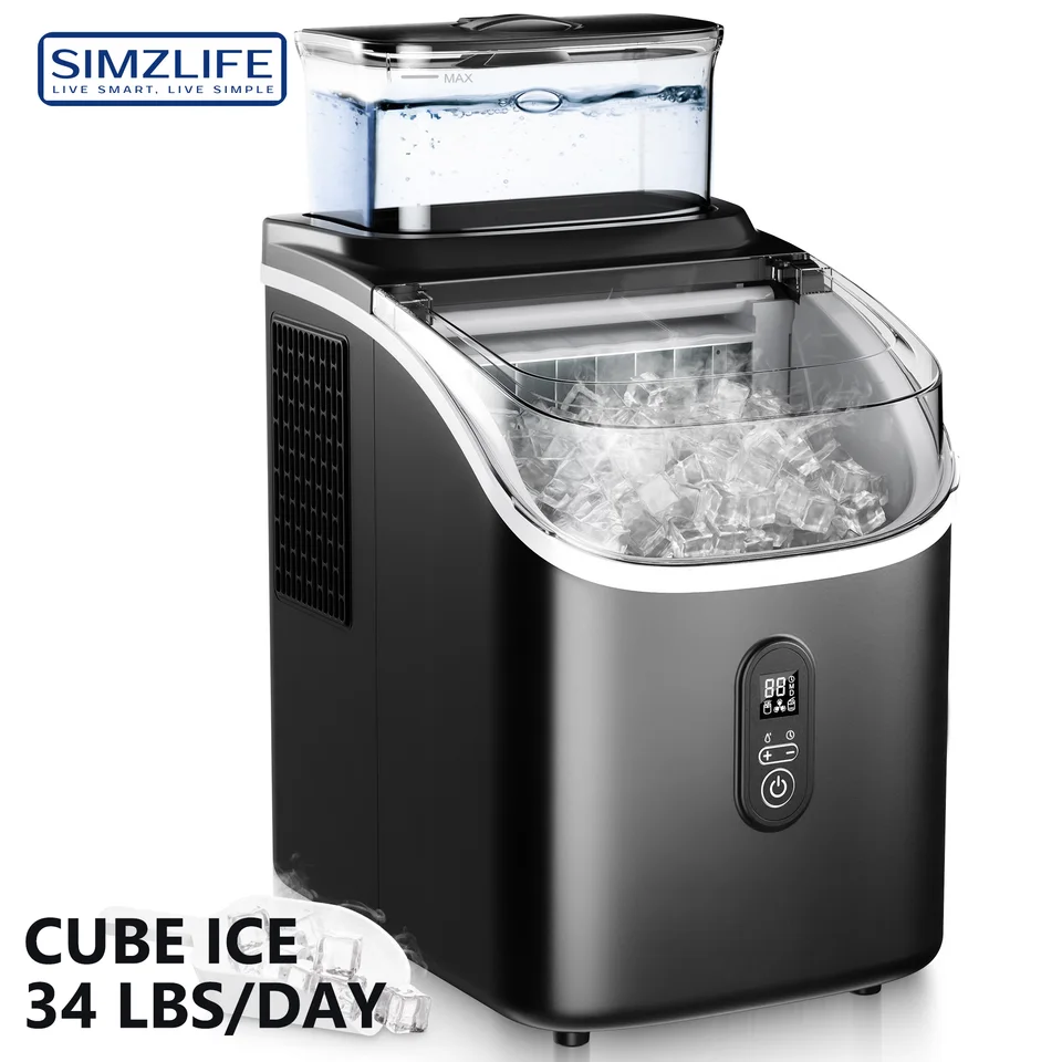 Simzlife Ice Cube Maker Machine Pulttop s externou nádržou