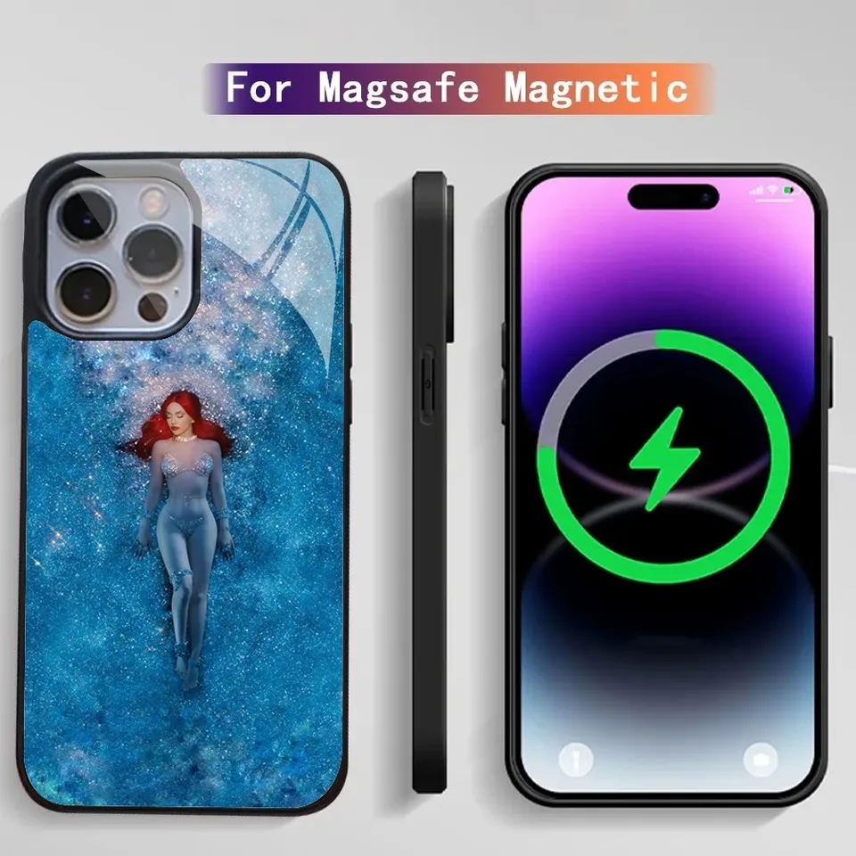 Singer A-Ava Max-Ax Telefón pre iPhone 15 14 13 Pro Max 11 12 Mini Alex Mirror pre Magsafe Wireless Cover Cover