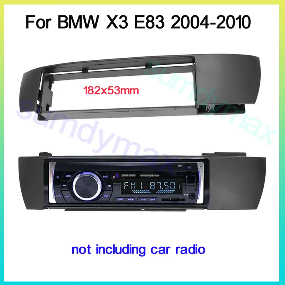Single 1Din Car Radio Fascia pre BMW X3 E83 2004 -2010 Android MP5 Player Player Rámový rámec Stereo Cover