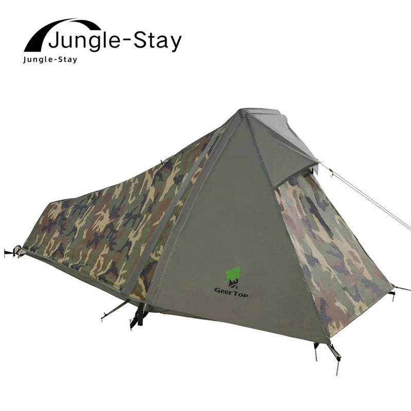 Single Osoba Double Decker Stan Outdoor Beach Camping Equipment Cashflage Rainproof, Windprope UV Proof Pyramid Camping Stan