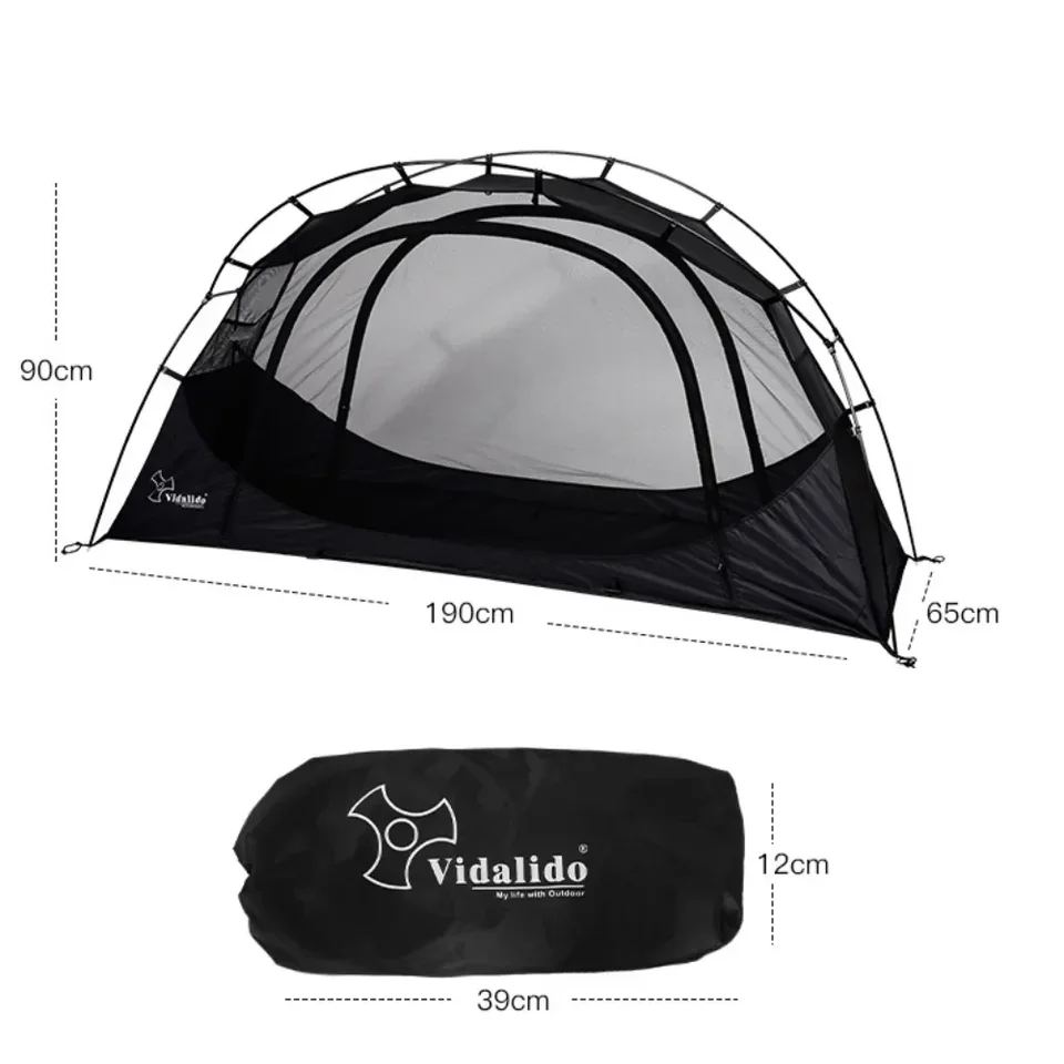 Single Osoba Outdoor Camping Bed Stan ľahký a pohodlný sieť Anti-Mosquito Prenosný prenosný hliníkový zliatinový pól Vnútorná túra