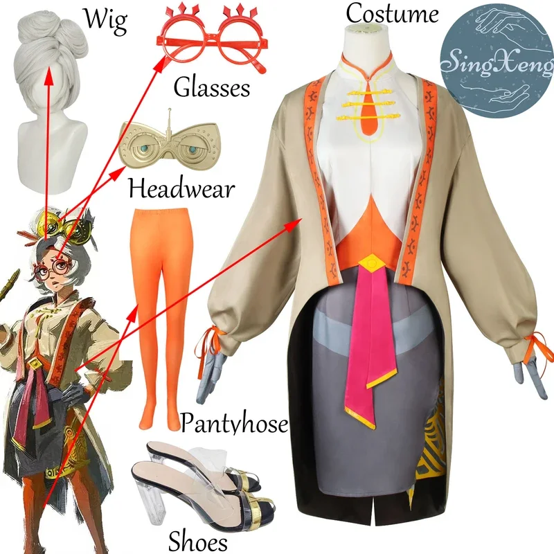 Singxeng Anime Purah Zelda Cosplay slzy kráľovstva kostýmy oblečenie Halloween Carnival Party Dievčatá Dievča