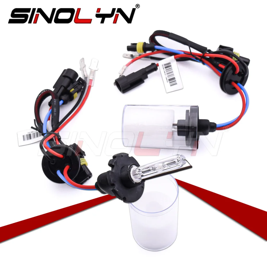 Sinolyn D2H D2C D2S HID xenónové žiarovky AC žiarovky pre Koito Q5/HELLA 3R G5/E5 BI-Xenon Projector objektív 4300K ​​5000K 6000K 12V 35W